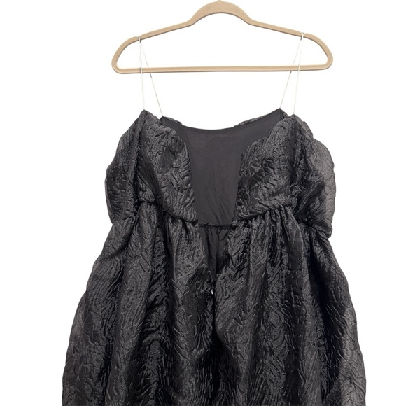 Sister Jane Dream Textured Organza Square Neck Maxi Dress Black Formal Size M - Picture 8 of 11